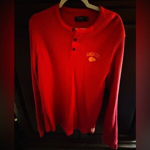 Kansas City Chiefs Long Sleeve Henley Shirt